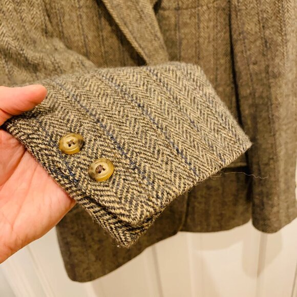 VTG 42 R Brooks Brothers " Brooks Tweed " Brown Speckled Herringbone Made USA - Picture 6 of 16